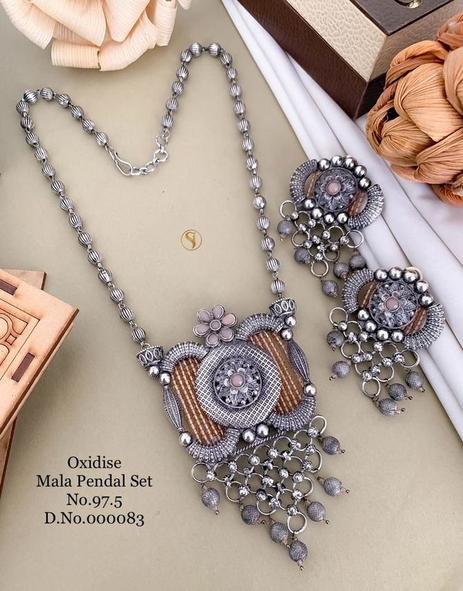 Navaratri Special Oxidise Mala Pendant Set Wholesale Shop In Surat
